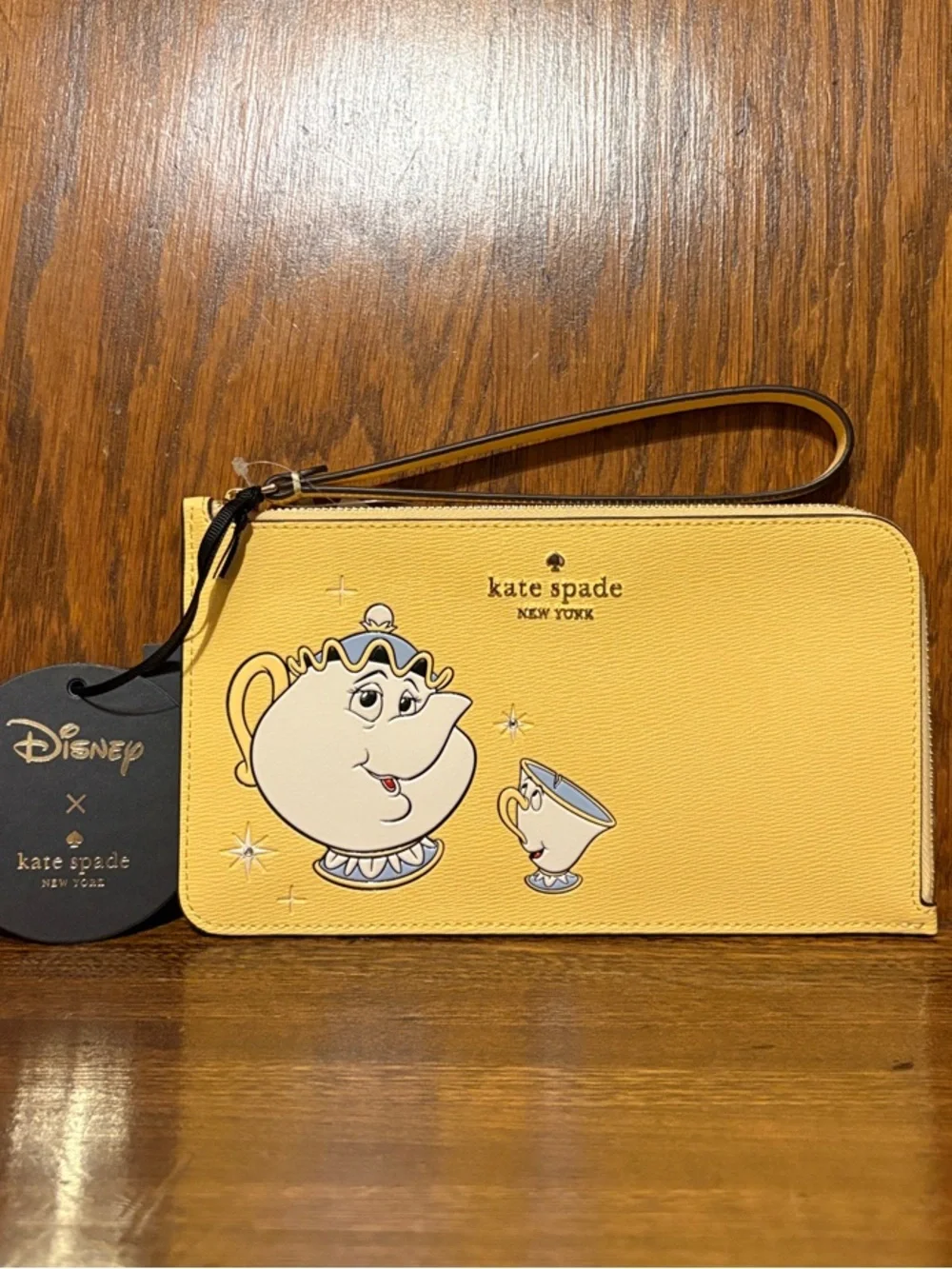 NWT-Disney x Kate Spade-SET-Beauty & Beast-Zip Wristlet & Small Card Holder-$288